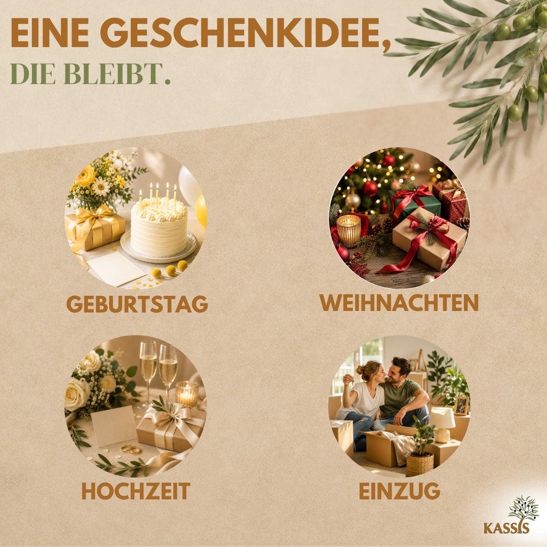 Schneidebrett aus Olivenholz mit Griff